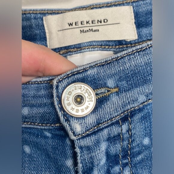 Max Mara Weekend Boyfriend Fit Polka Dot Straight Leg Jeans - Picture 5 of 9